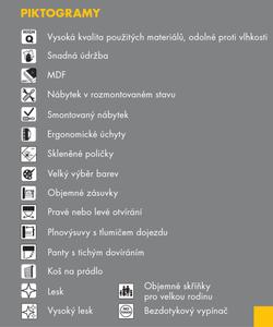 KOUPELNOVÁ SKŘÍŇKA BEZ KERAMICKÉHO UMYVADLA HAPPY HU5012ZZ,ORANGE LESK/BÍLÁ, 490X393X560
